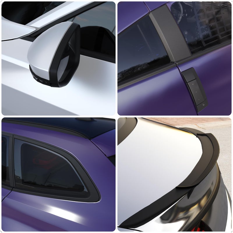 Arespark Matte Black Vinyl Wrap  Self-Adhesive Matte Vinyl Tape for Black Out Chrome Delete Window Trim  Car Chrome Delete Tape DIY Film Sticker with Installation Tools (4in x 30feet) - Image 2